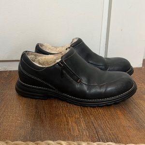 UGG Leather & Sheepskin Mules House Shoes With Chunky Sole